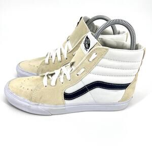 Vans Sk8-Hi Classic Sport White Cream Sneakers Mens Size 8 Womens 9.5 Preowned